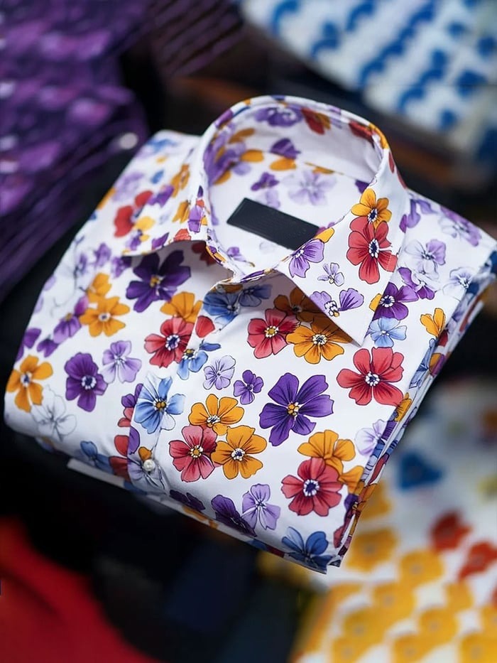 De lujo ejecutivo floral Princamiseta para hombre