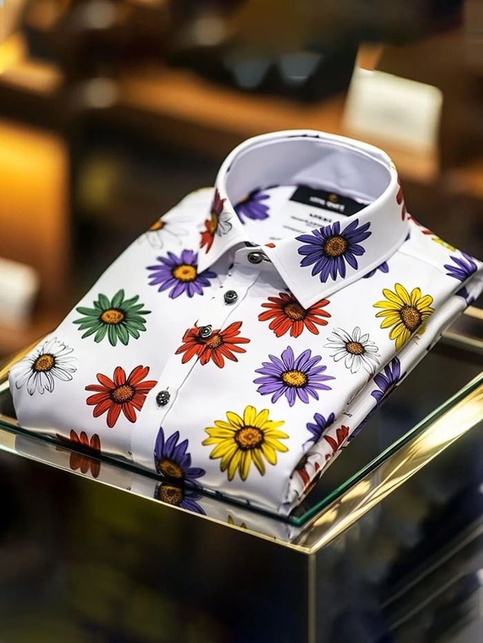 De lujo ejecutivo floral Princamiseta para hombre