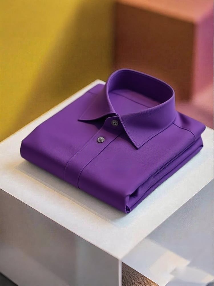 Camisa ejecutivo casual Logo solapa de manga corta para hombre