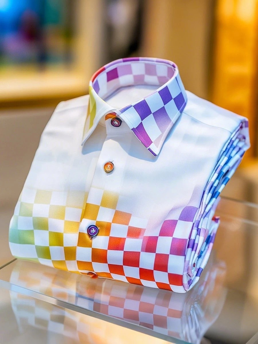 para hombre Satin Luxe de manga larga con botones camisa