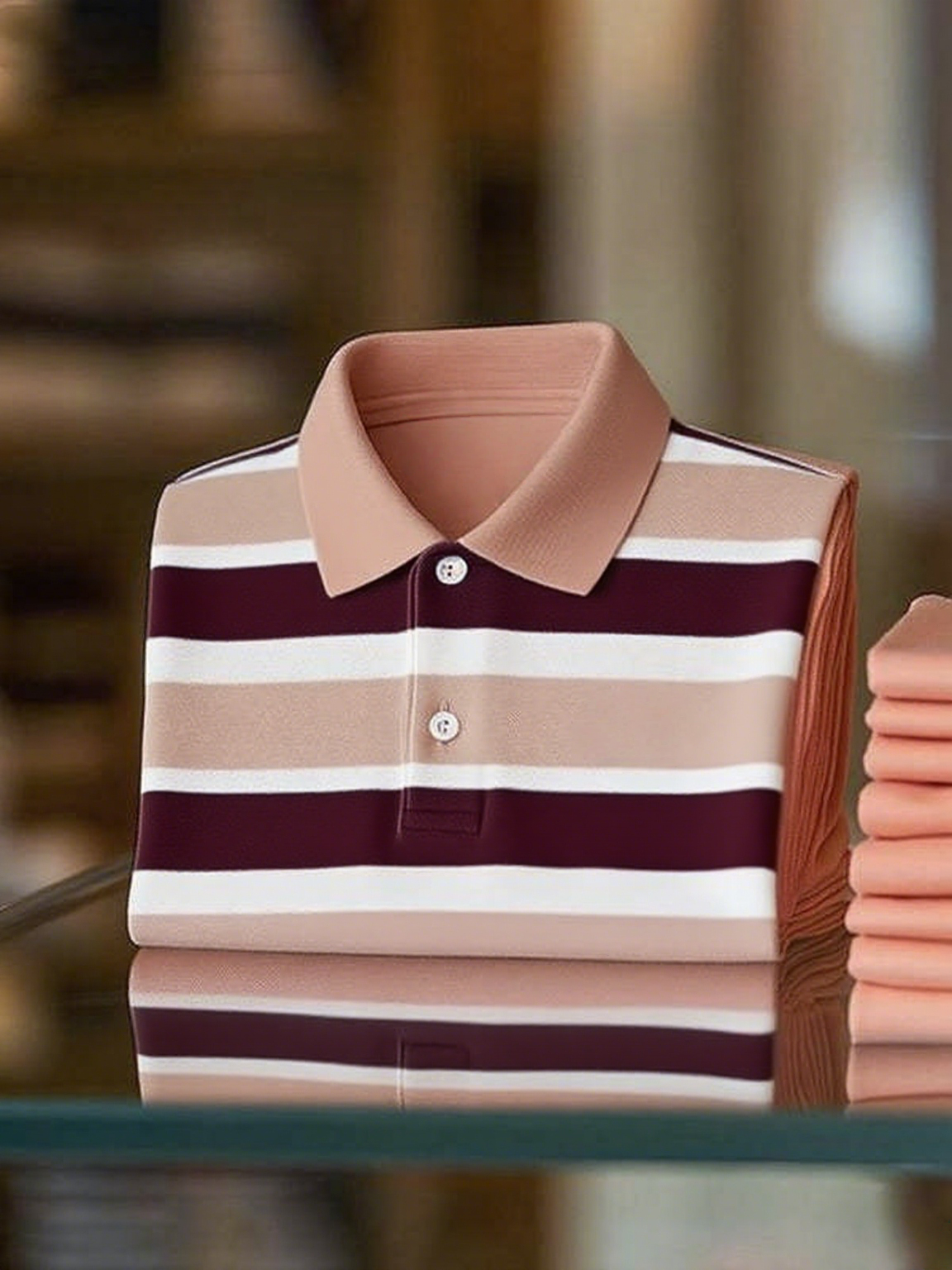 Camisa polo clásico ejecutivo Logo Button de manga corta para hombre