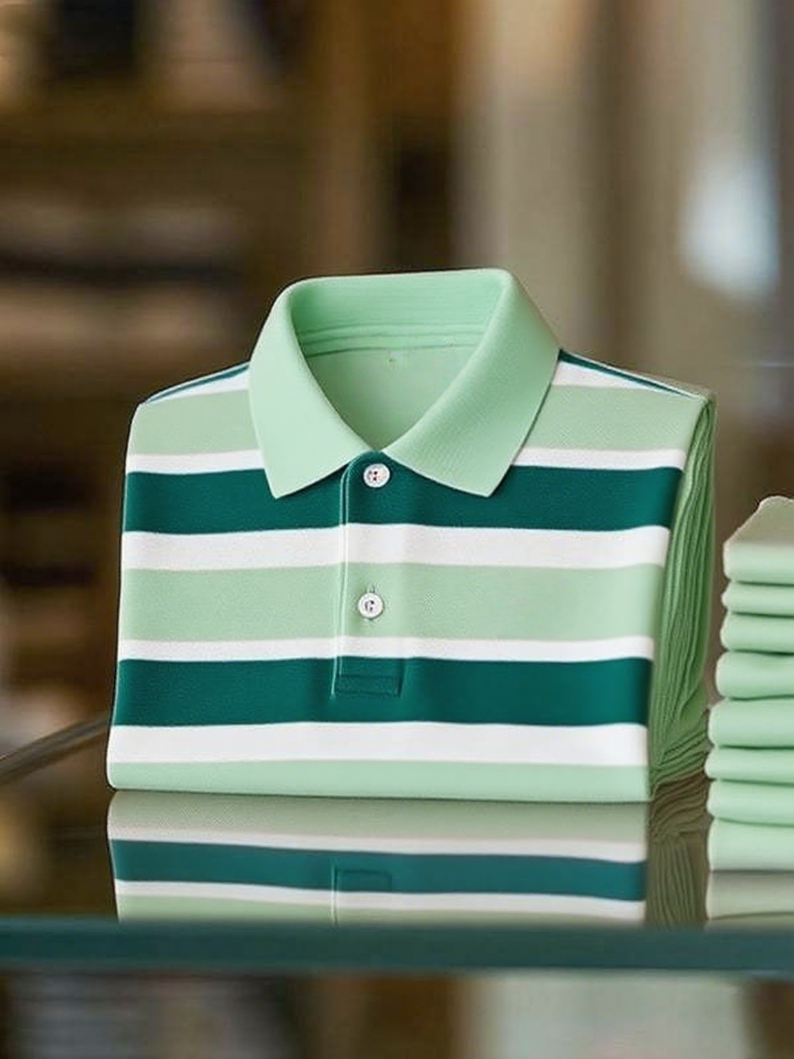 Camisa polo clásico ejecutivo Logo Button de manga corta para hombre