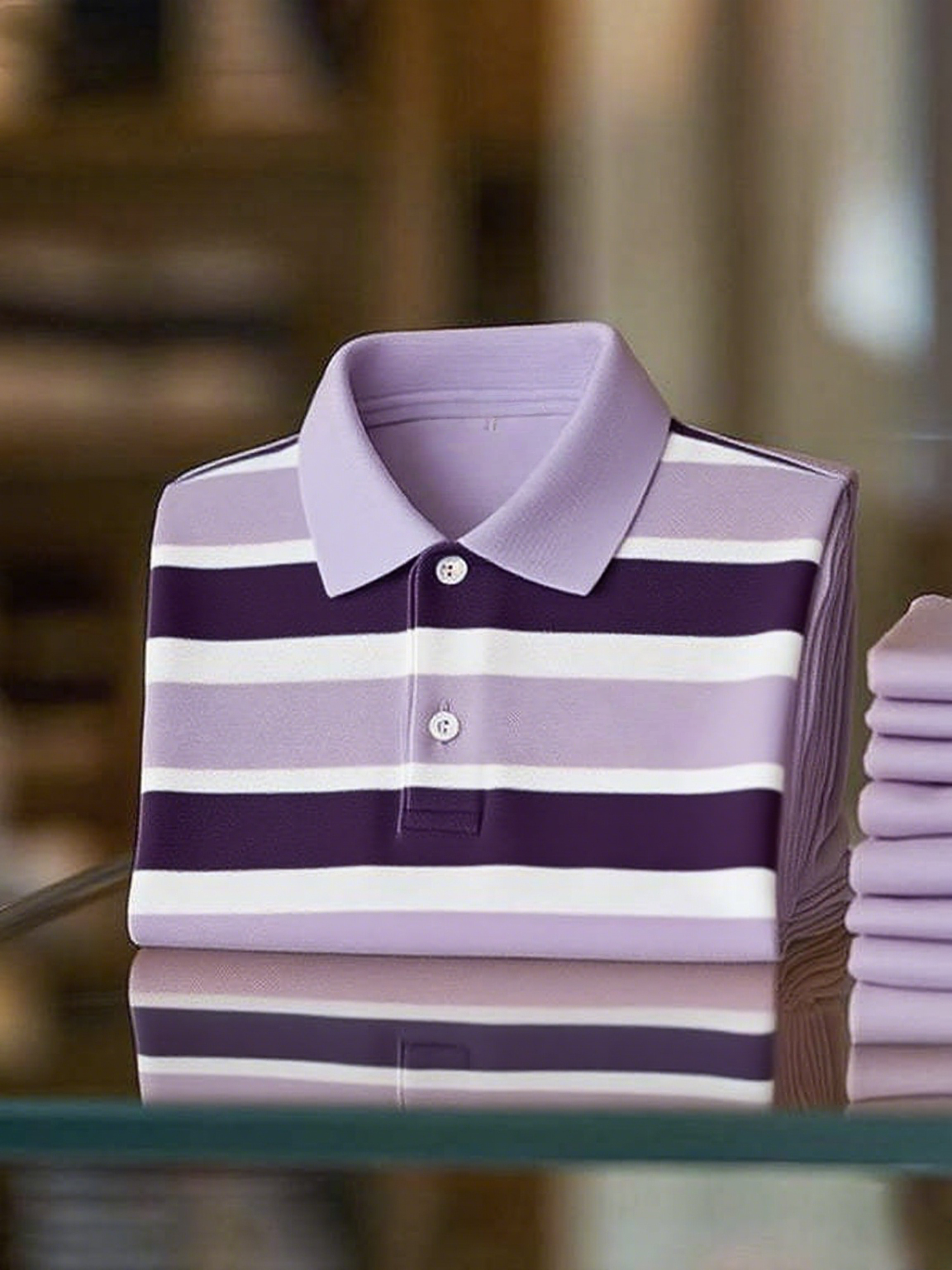 Camisa polo clásico ejecutivo Logo Button de manga corta para hombre