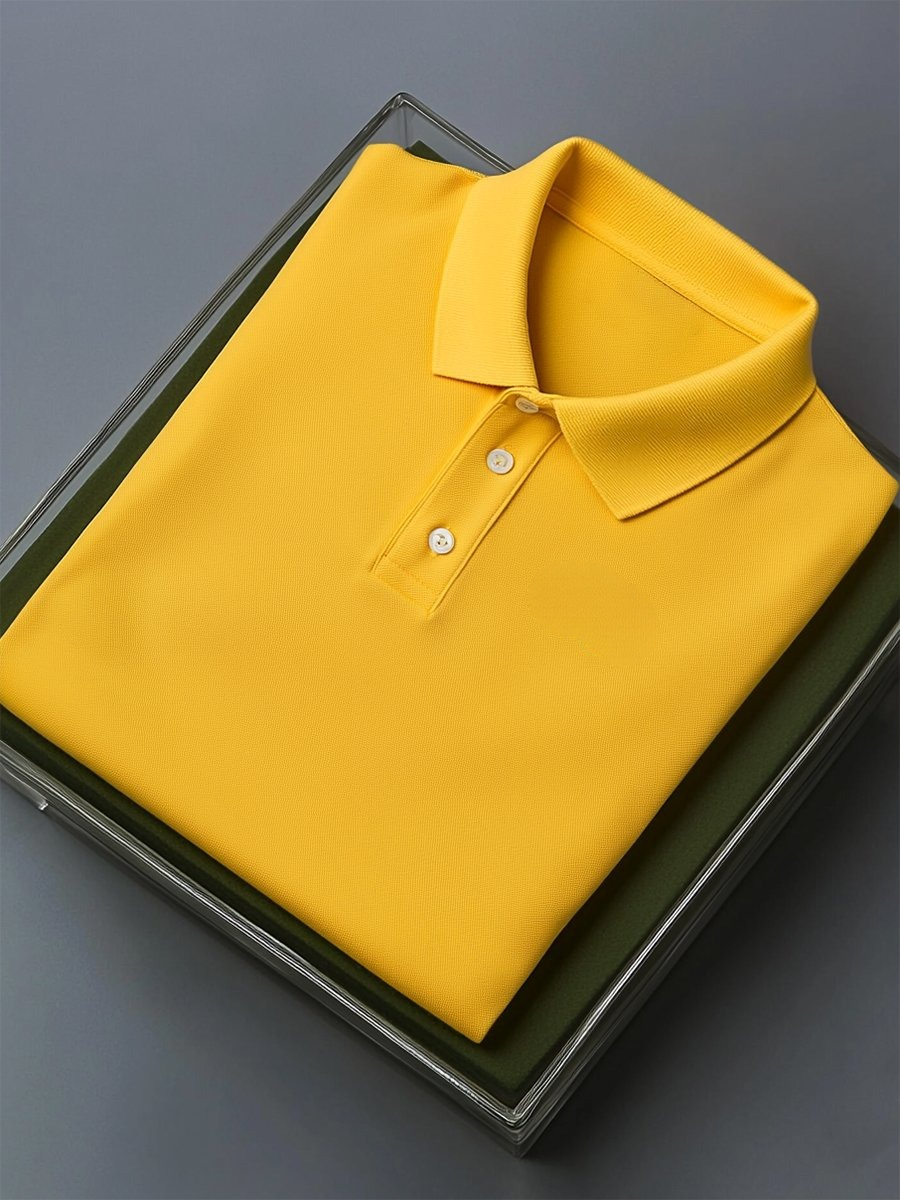 Camisa polo ejecutivo casual Button de manga corta para hombre