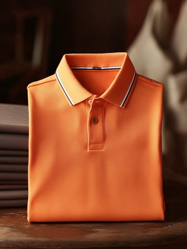Camisa polo clásico ejecutivo Logo de manga corta para hombre