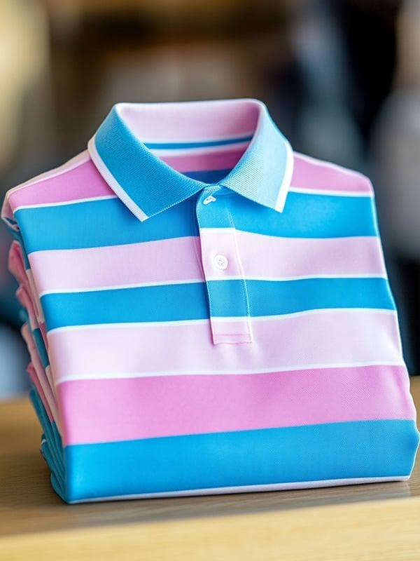 Camisa polo clásico ejecutivo Logo Button de manga corta para hombre