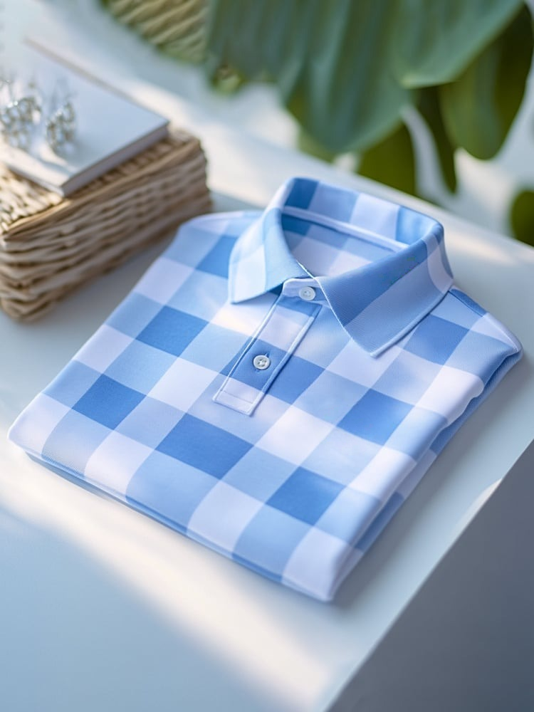 Camisa polo clásico ejecutivo Logo Button de manga corta para hombre