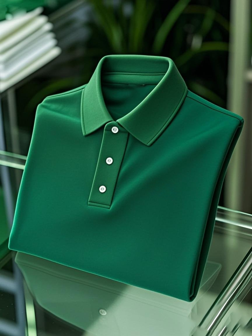 Camisa polo ejecutivo casual Button de manga corta para hombre