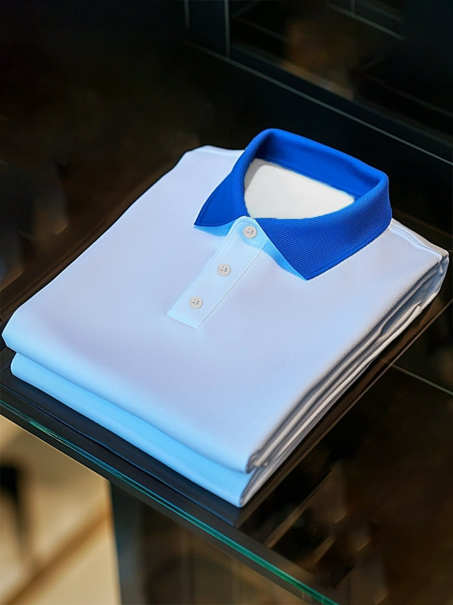 Camisa polo ejecutivo casual Button de manga corta para hombre