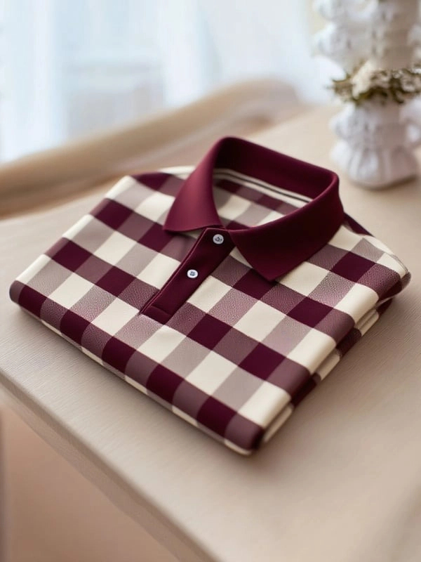 para hombre clásico ejecutivo Logo Button de manga corta camisa polo