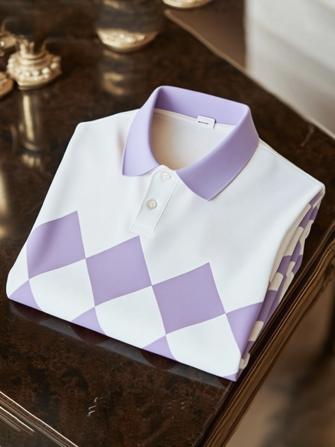 Camisa polo clásico ejecutivo Logo Button de manga corta para hombre