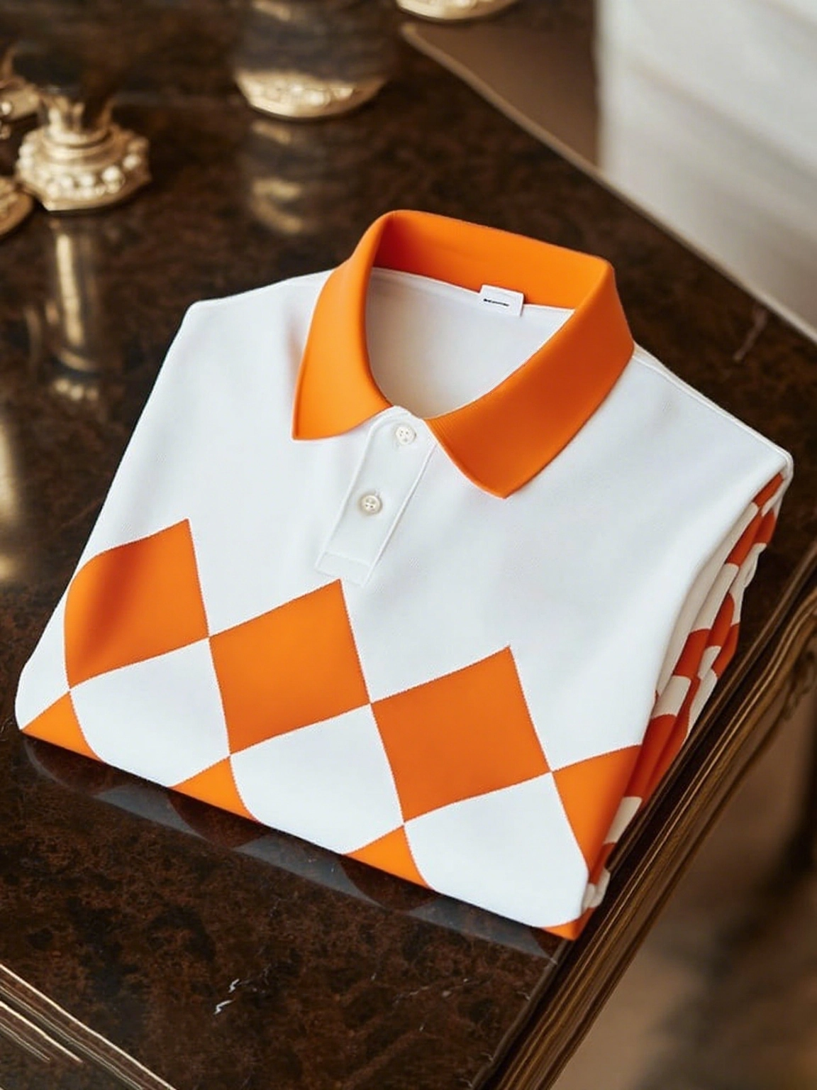 Camisa polo clásico ejecutivo Logo Button de manga corta para hombre