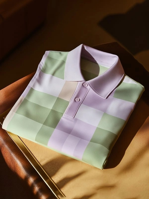 Camisa polo clásico ejecutivo Logo Button de manga corta para hombre