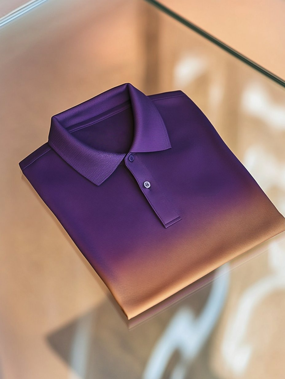 Camisa polo clásico ejecutivo Fade Button de manga corta para hombre