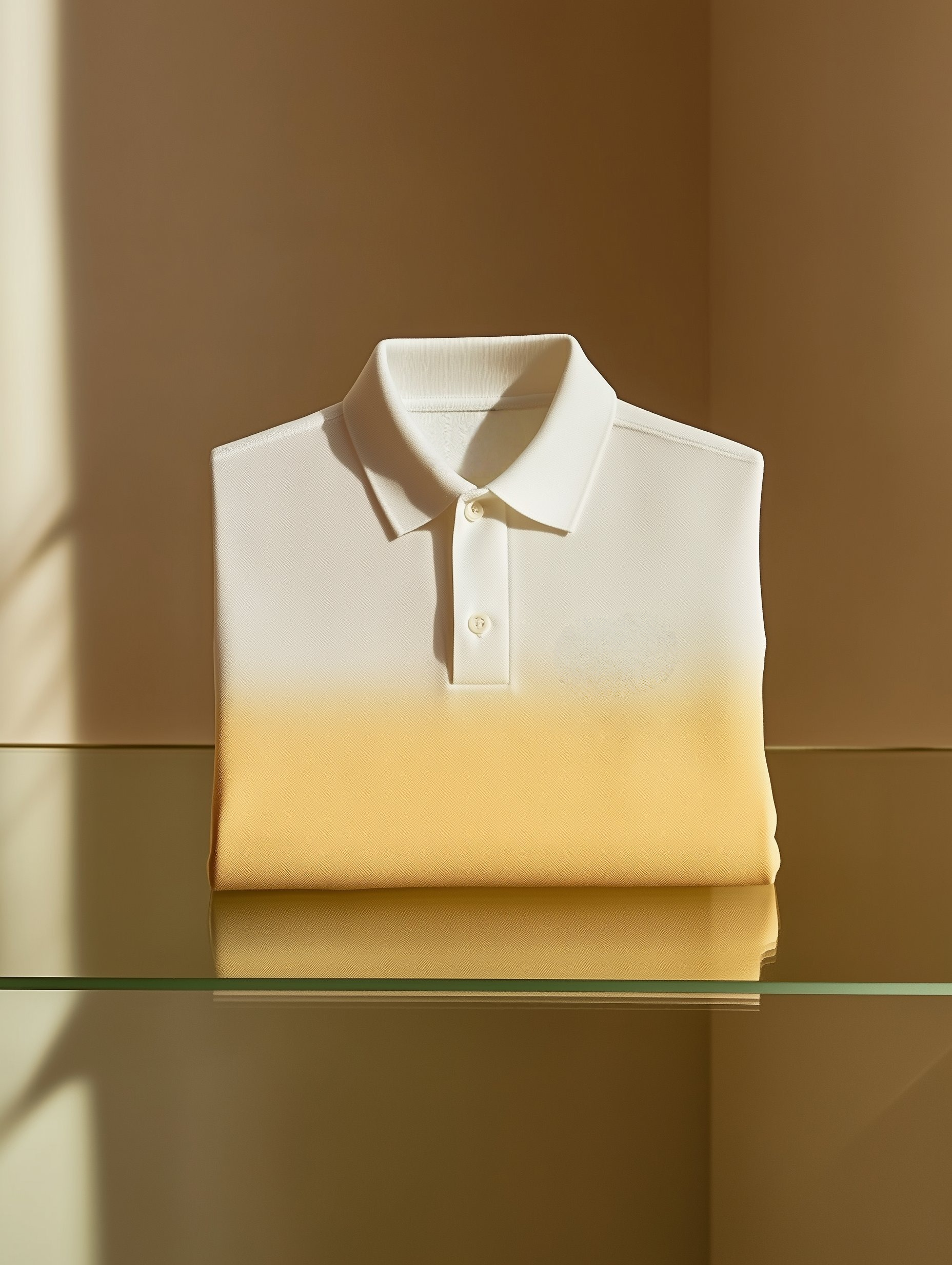 Camisa polo clásico ejecutivo Fade Button de manga corta para hombre