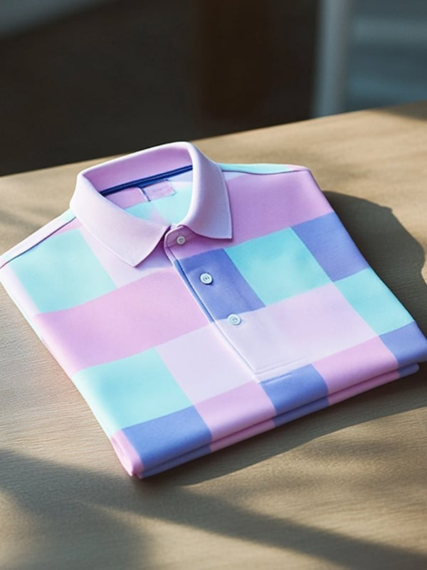 Camisa polo clásico ejecutivo Logo Button de manga corta para hombre