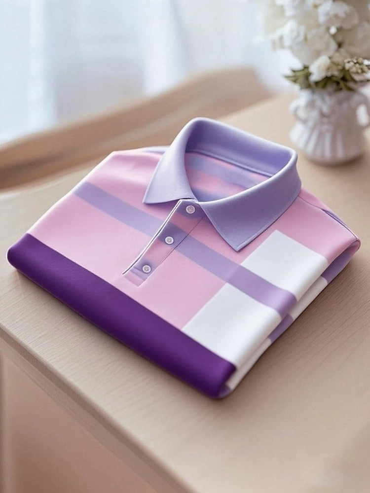 Camisa polo ejecutivo casual Button de manga corta para hombre