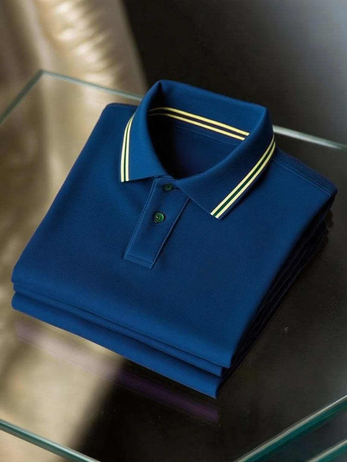 Camisa polo ejecutivo Logo con botones de manga corta para hombre