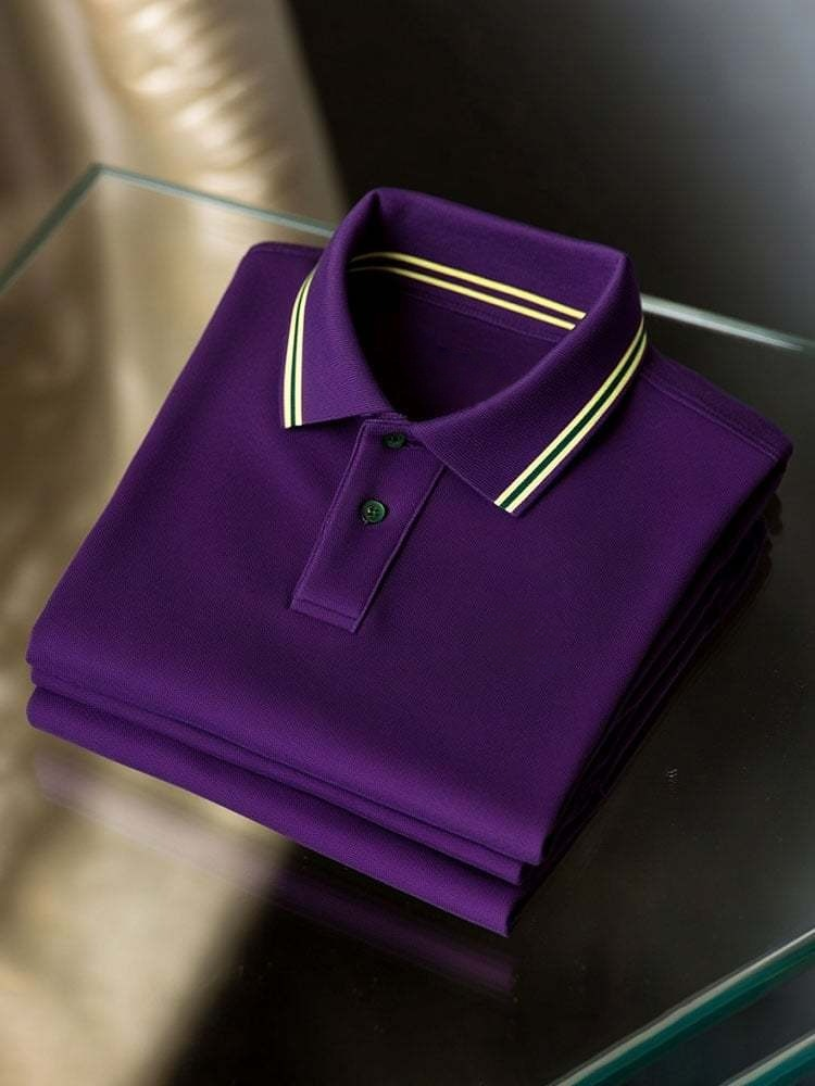 Camisa polo ejecutivo Logo con botones de manga corta para hombre
