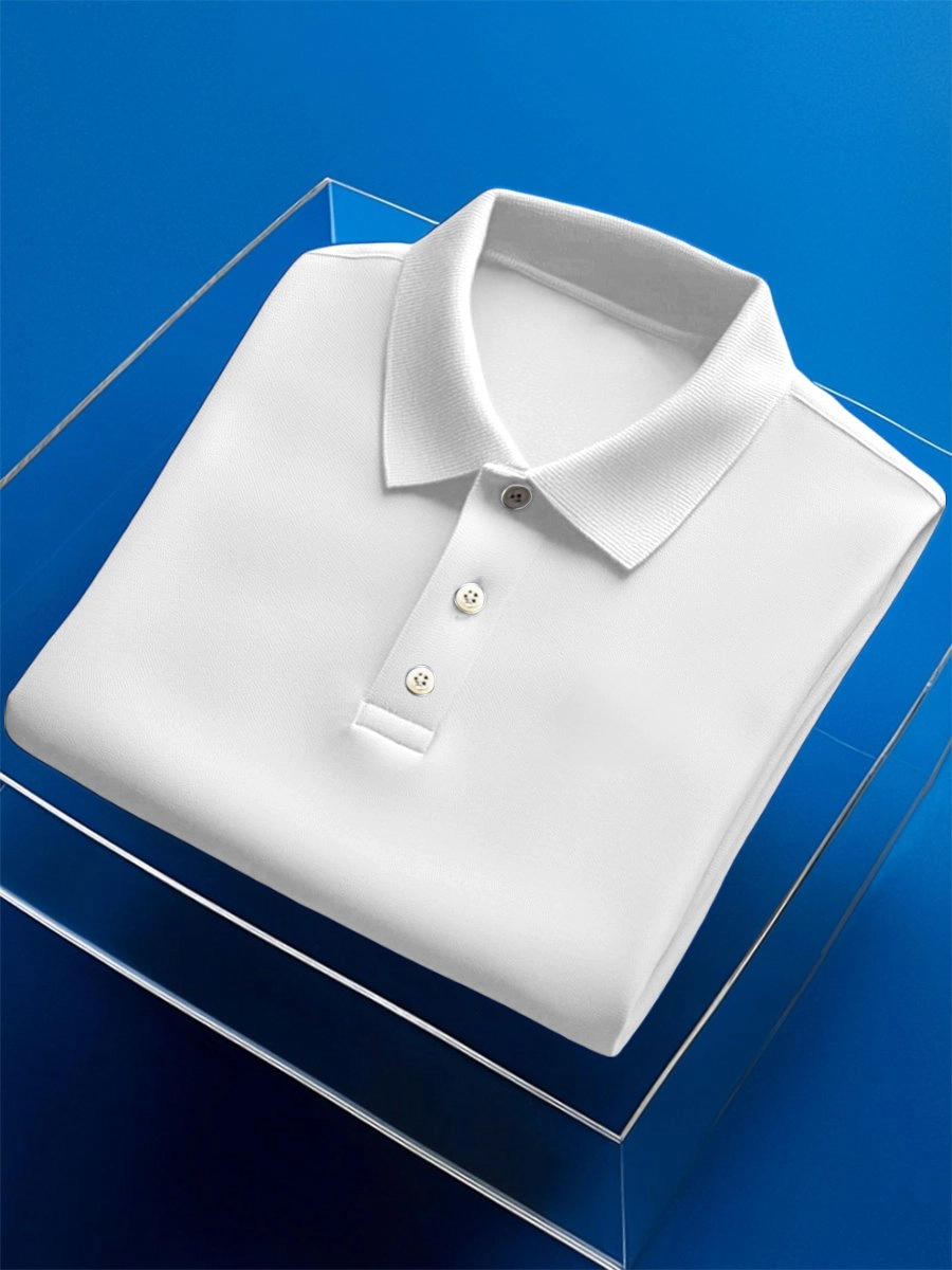 Camisa polo ejecutivo casual Button de manga corta para hombre