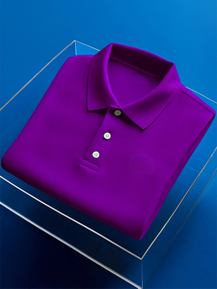 Camisa polo ejecutivo casual Button de manga corta para hombre