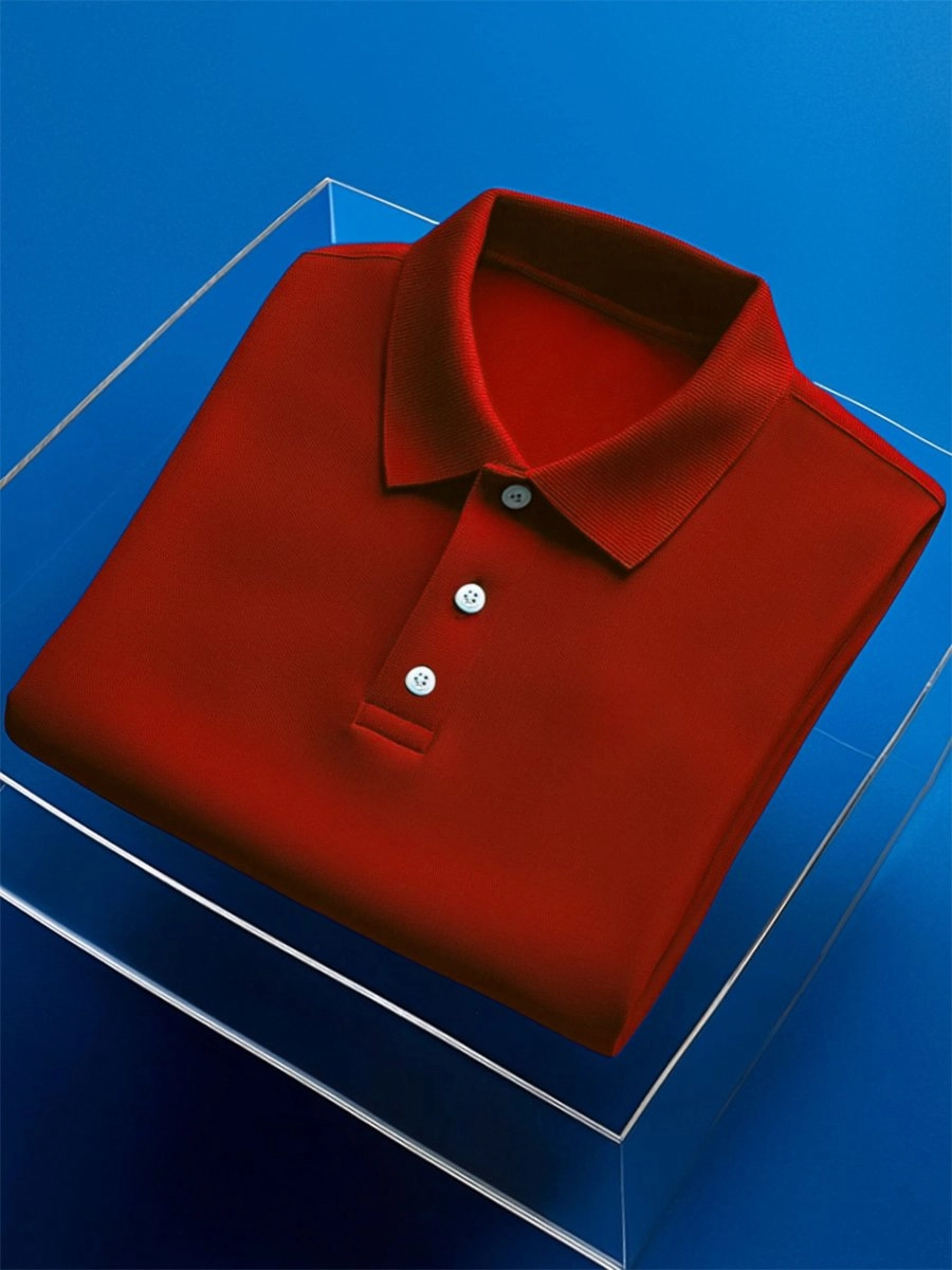 Camisa polo ejecutivo casual Button de manga corta para hombre