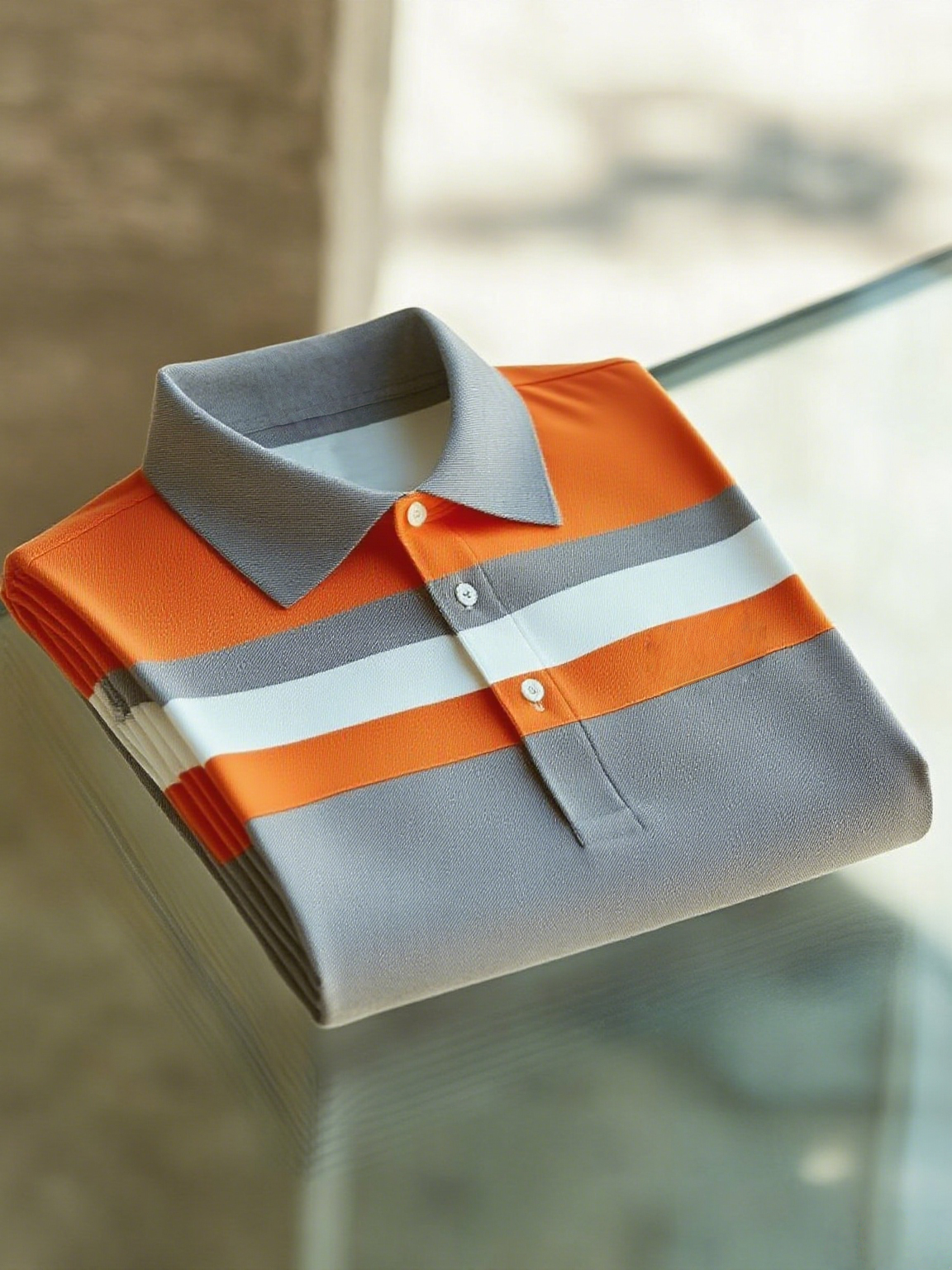 Camisa polo ejecutivo casual Fish bordado Button de manga corta para hombre