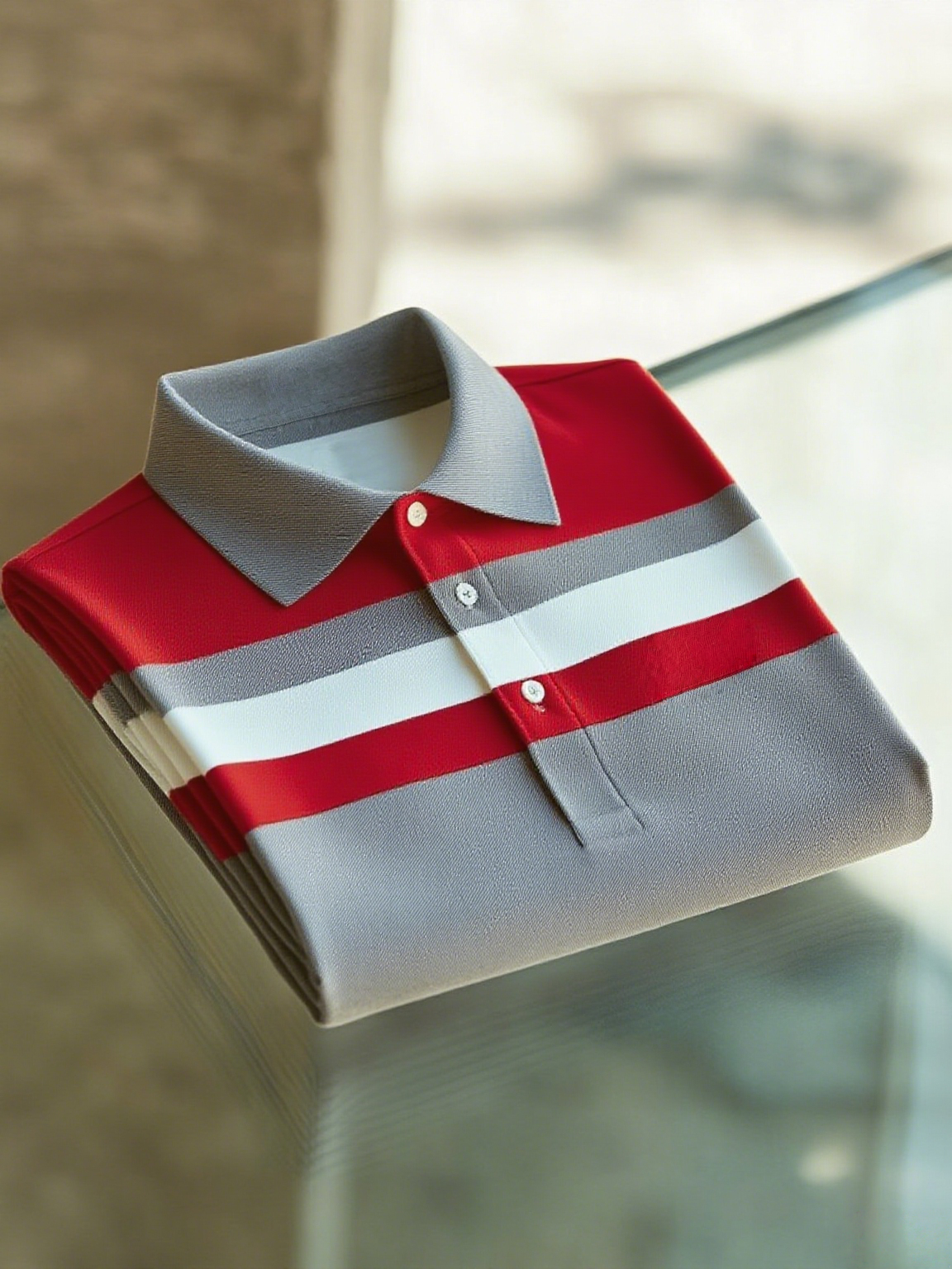 Camisa polo ejecutivo casual Fish bordado Button de manga corta para hombre