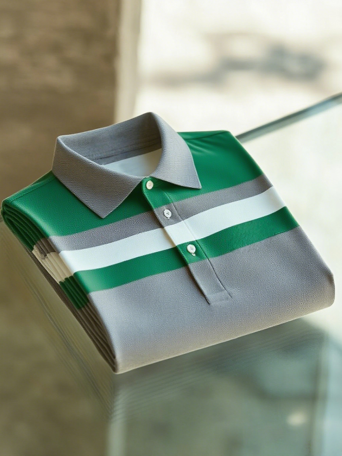 Camisa polo ejecutivo casual Fish bordado Button de manga corta para hombre
