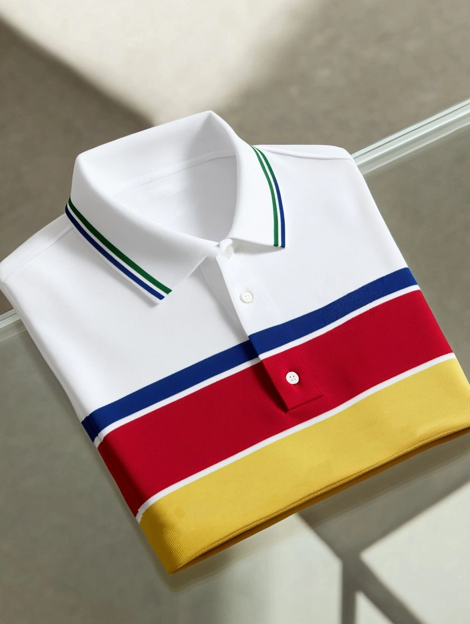 Camisa polo ejecutivo casual Fish bordado Button de manga corta para hombre