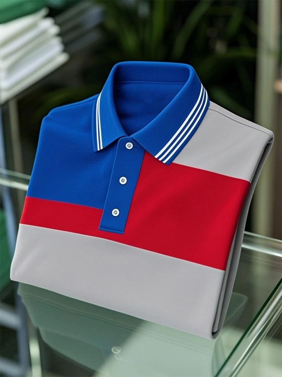 Camisa polo ejecutivo casual Button de manga corta para hombre