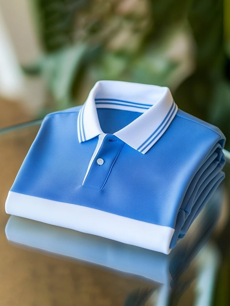 Camisa polo ejecutivo Logo con botones de manga corta para hombre