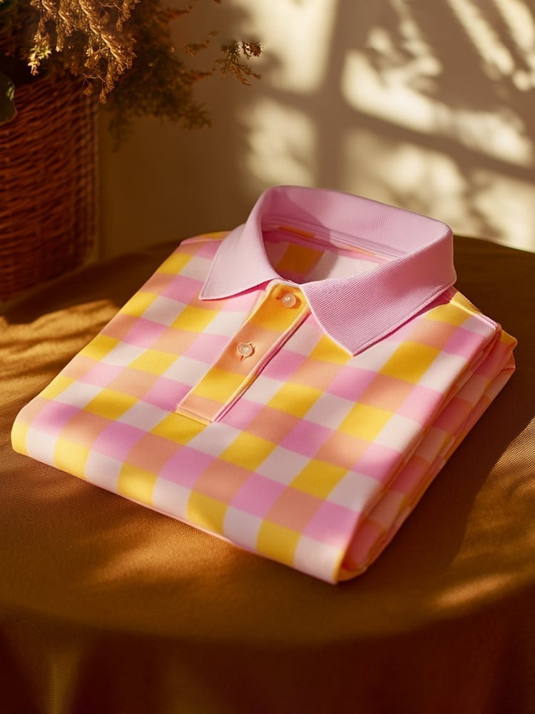 Camisa polo clásico ejecutivo Logo Button de manga corta para hombre