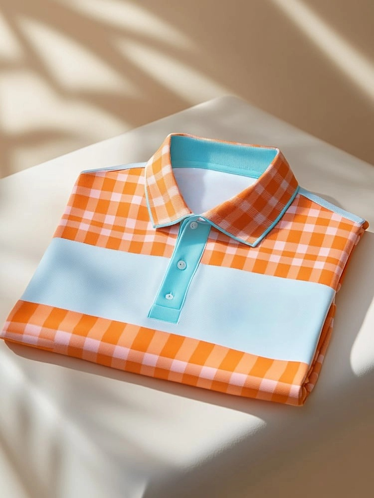 Camisa polo clásico ejecutivo Logo Button de manga corta para hombre