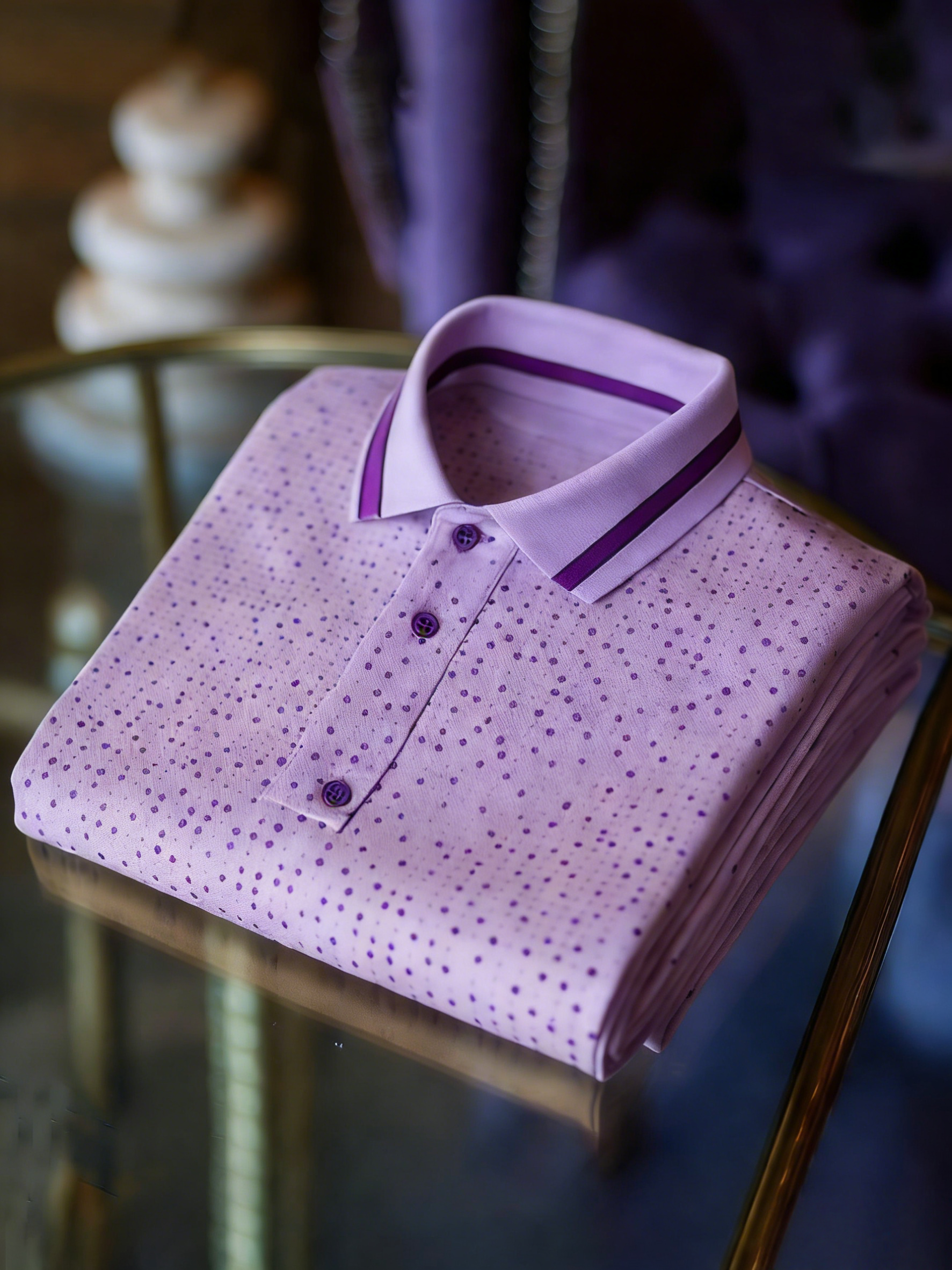 para hombre clásico ejecutivo Logo Button de manga corta camisa polo