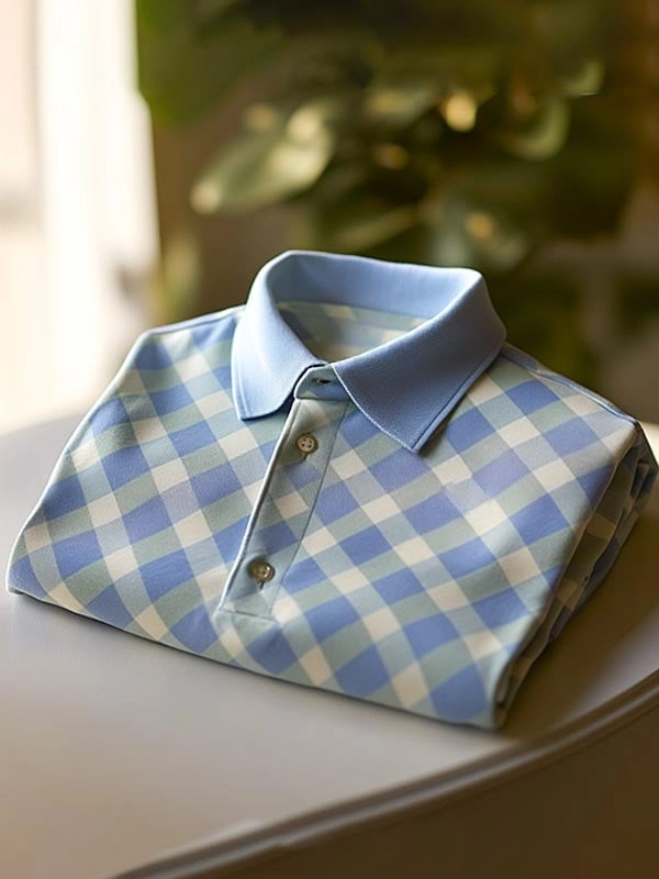 Camisa polo clásico ejecutivo Contrast rayas Logo Button de manga corta para hombre