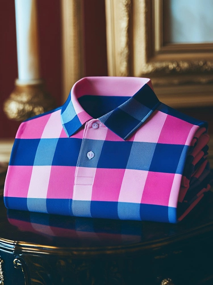 Camisa polo clásico ejecutivo Logo Button de manga corta para hombre