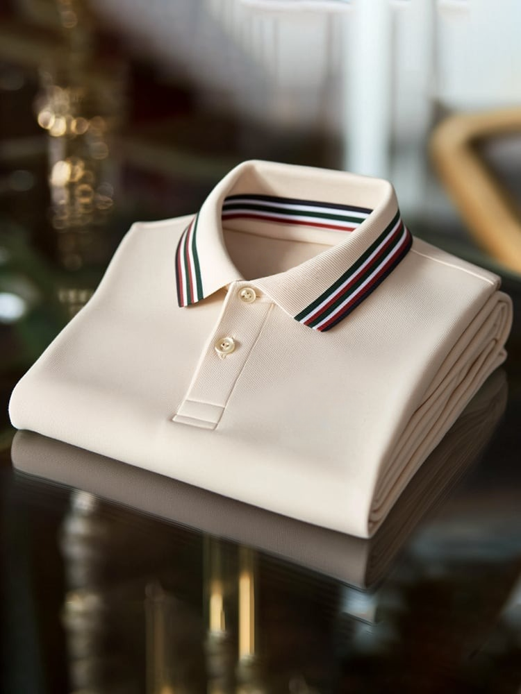 Camisa polo ejecutivo casual Button de manga corta para hombre