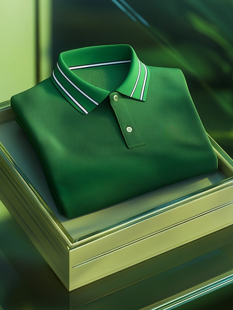 Camisa polo ejecutivo casual Button de manga corta para hombre
