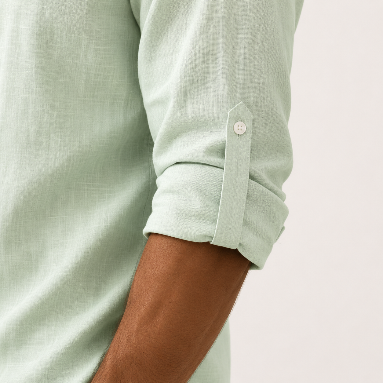 de modainprint para hombre Breathable de lino Look Henley camisa