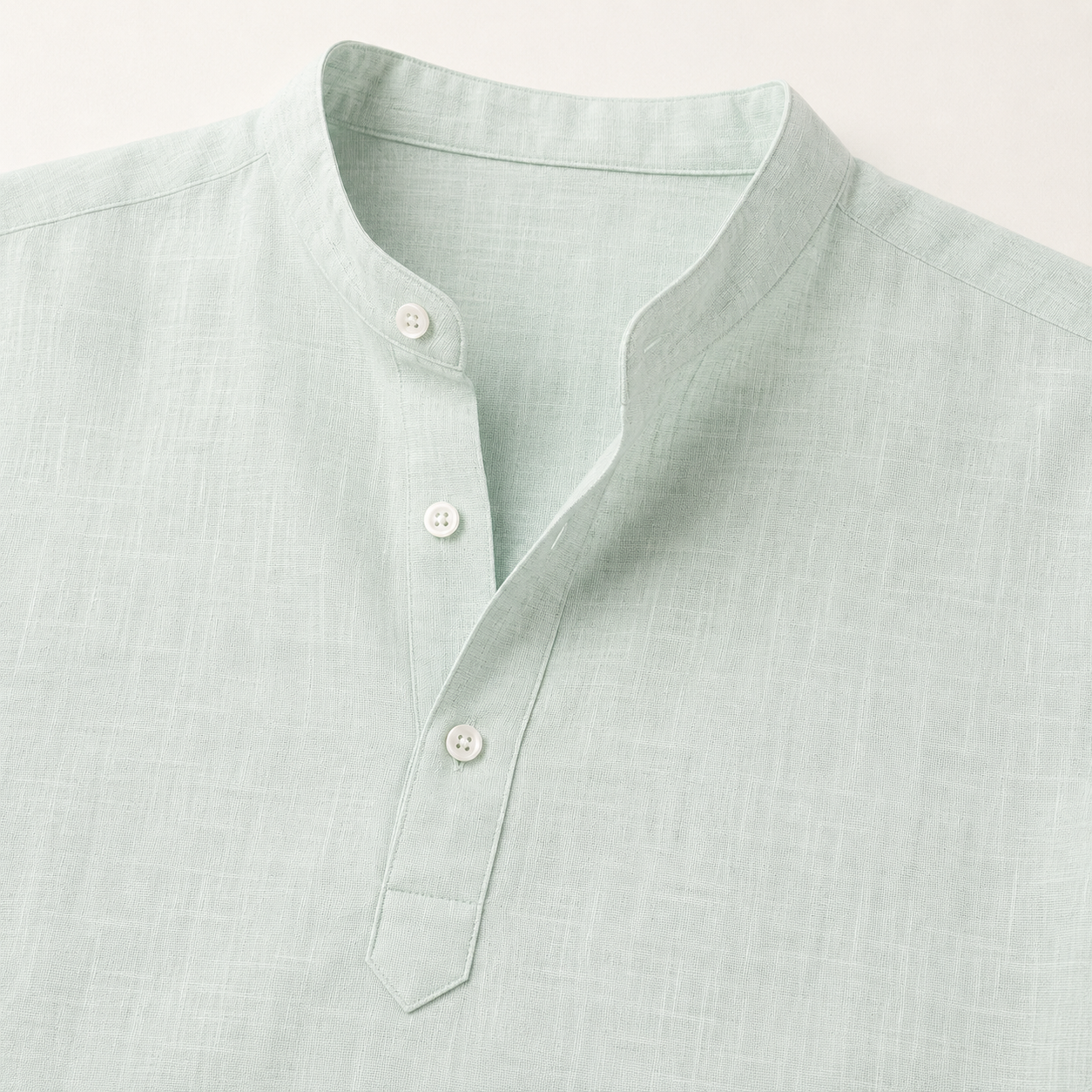 de modainprint para hombre Breathable de lino Look Henley camisa