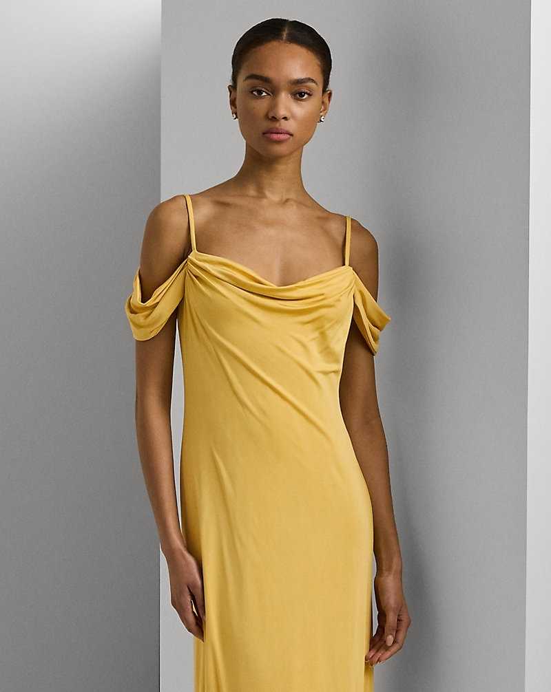 Mono Ralph Lauren Jersey Off-the-Shoulder Gown Mujer Amarillos | KJQMBTR-74 - vista 3