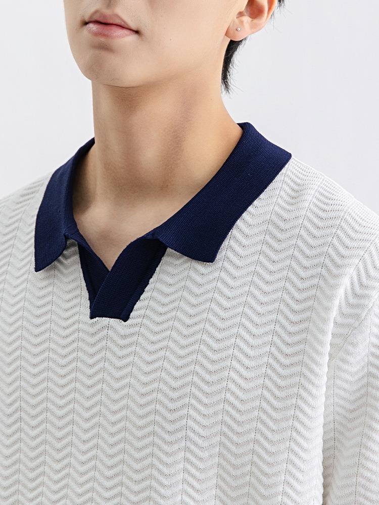Camisa polo clásico ejecutivo casual de manga corta para hombre