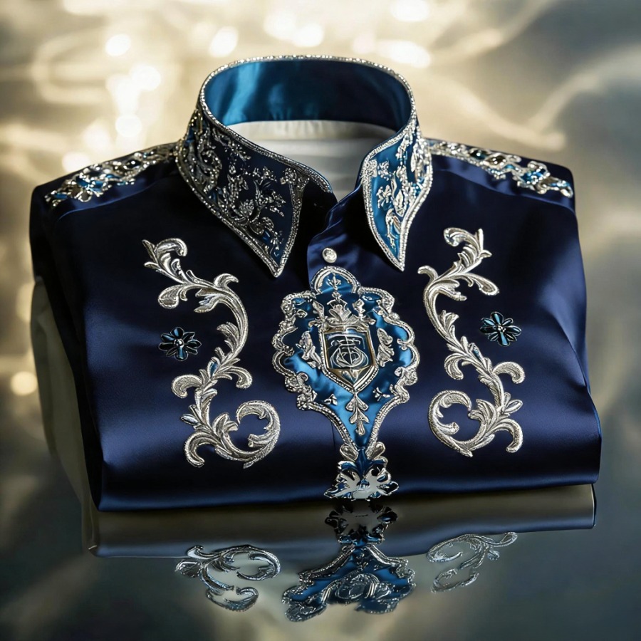 Camisa de lujo premium High Elasticity ejecutivo casual Out Vacation de manga larga camisa