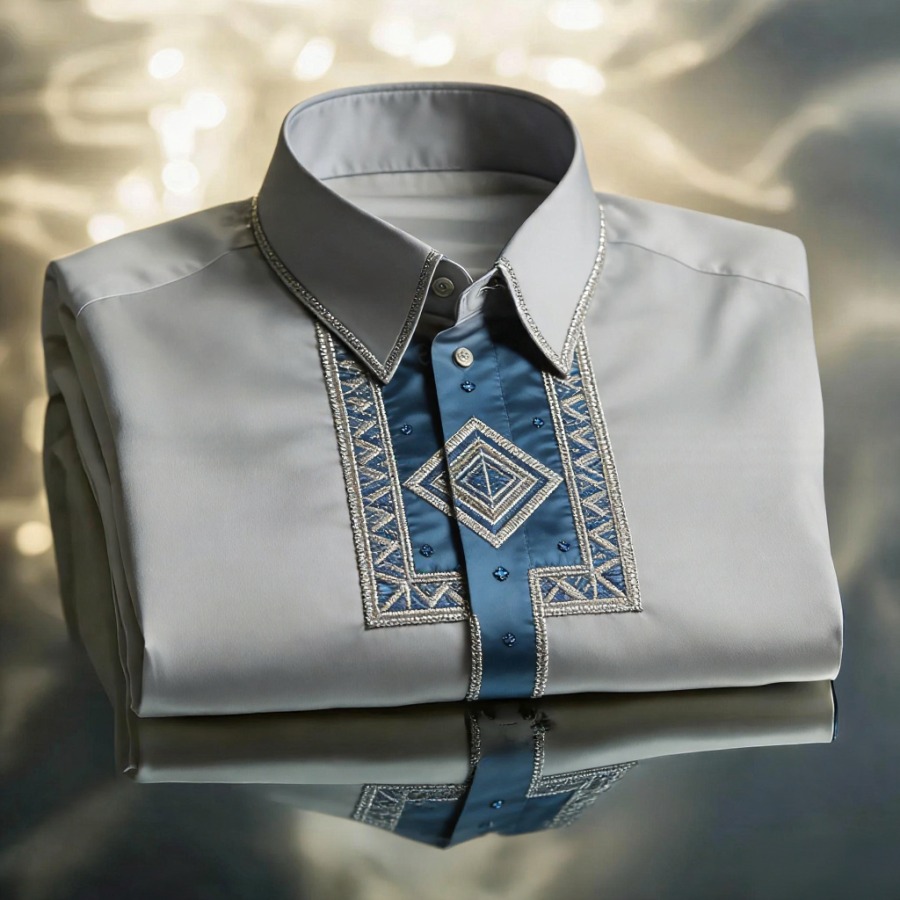 Camisa de lujo premium High Elasticity ejecutivo casual Out Vacation de manga larga camisa