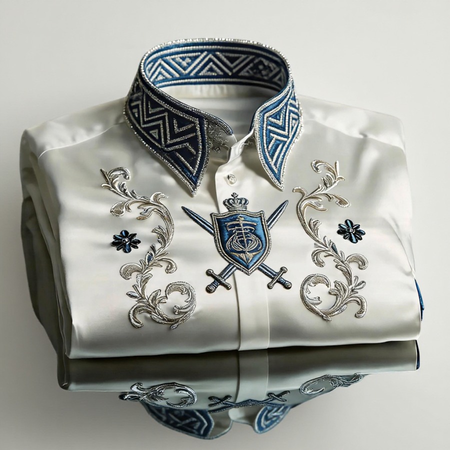 Camisa de lujo premium High Elasticity ejecutivo casual Out Vacation de manga larga camisa