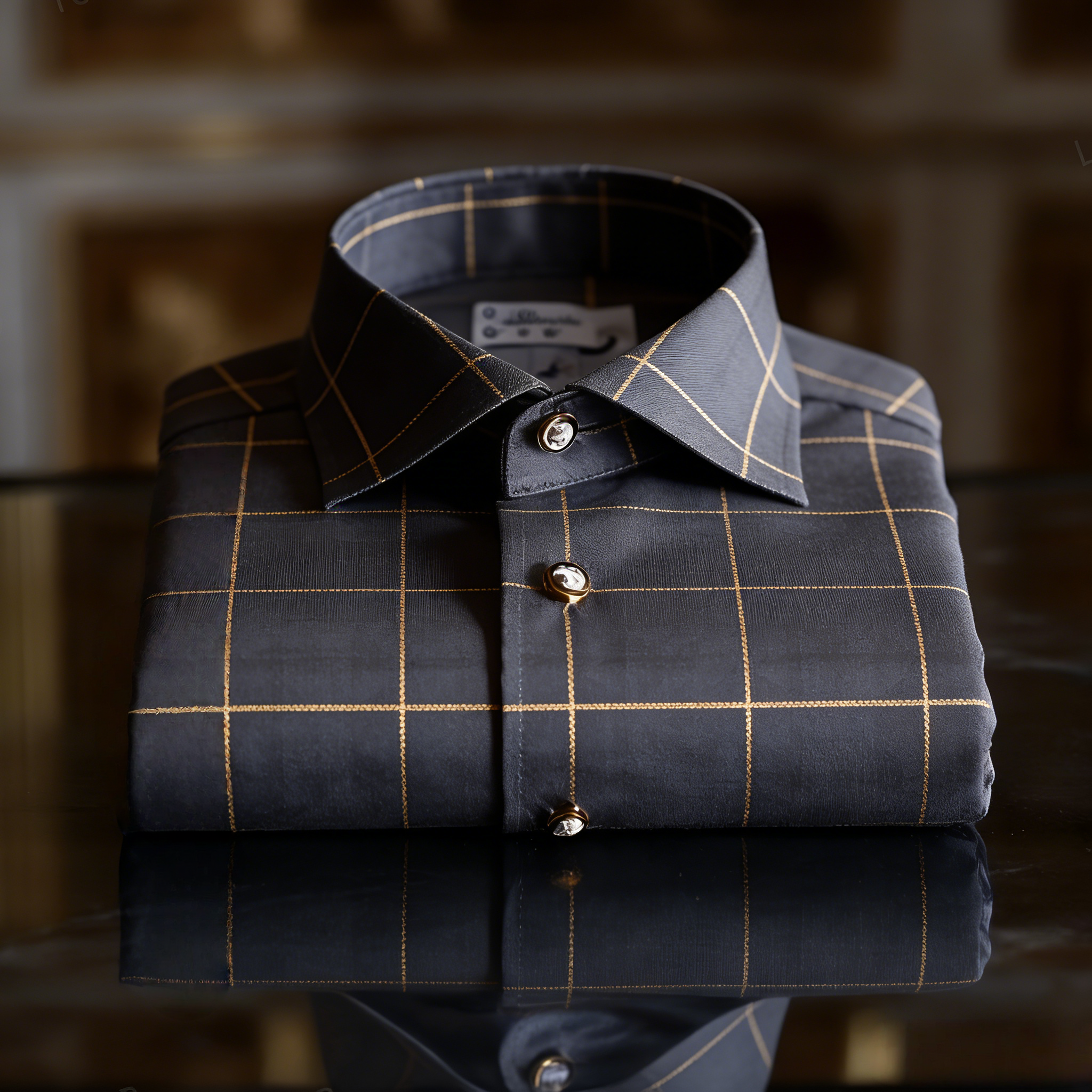 Camisa clásico Style wrinkle-resistant formal casual de manga larga