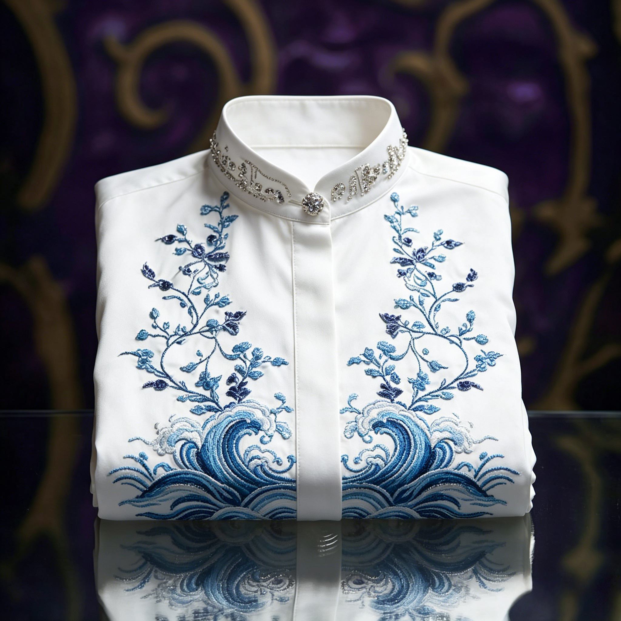 Camisa clásico Style wrinkle-resistant formal casual de manga larga