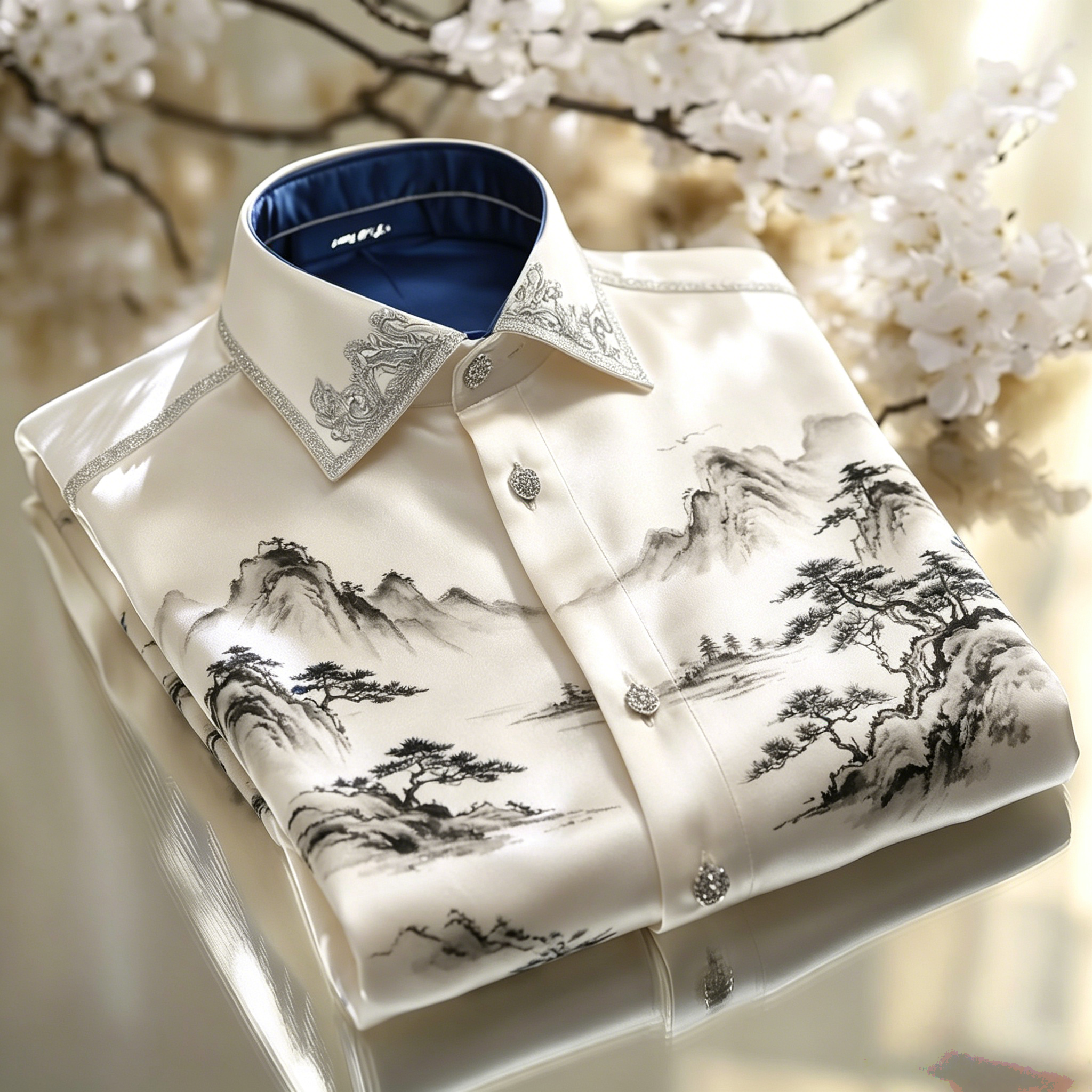 Camisa clásico Style wrinkle-resistant formal casual de manga larga