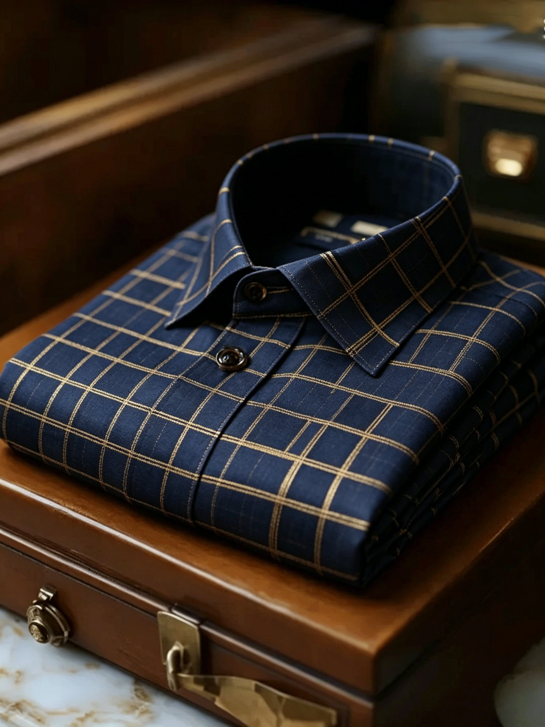 Camisa clásico Style wrinkle-resistant formal casual de manga larga